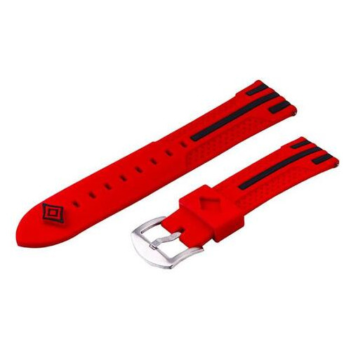 Силіконовий ремінець Primo Dart для годинника Samsung Galaxy Watch 3 45mm (SM-R840) - Red&;Black фото №1