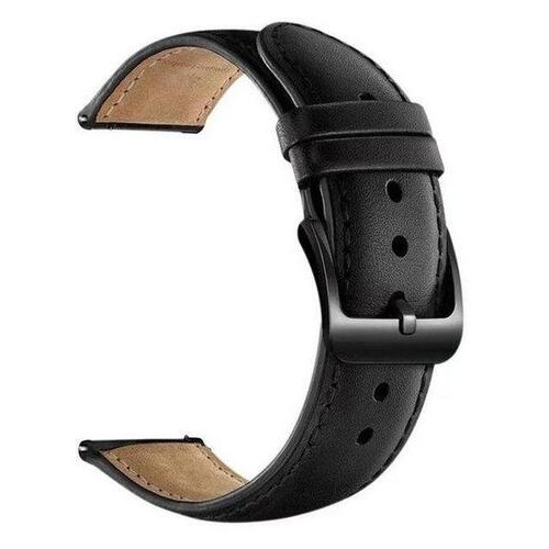 Шкіряний ремінець Primo для годинника Samsung Galaxy Watch 3 41mm (SM-R850) - Black фото №1