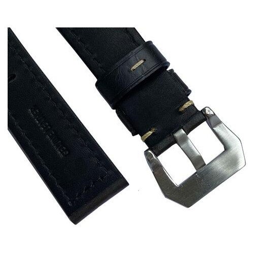 Шкіряний ремінець Primolux F001 Steel buckle для годинника Samsung Galaxy Watch 3 41mm (SM-R850) - Black фото №2