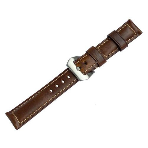 Шкіряний ремінець Primolux F001 Steel buckle для годинника Samsung Galaxy Watch 3 41mm (SM-R850) - Brown фото №7
