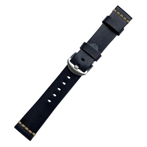 Шкіряний ремінець Primolux C052B Steel buckle для годинника Samsung Galaxy Watch 3 41mm (SM-R850) - Black фото №7