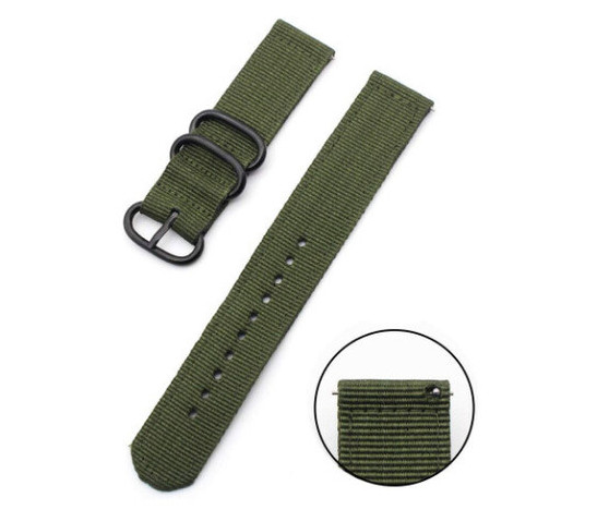 Нейлоновий ремінець Primo Traveller для годинника Samsung Galaxy Watch 3 41mm (SM-R850) - Army Green фото №2