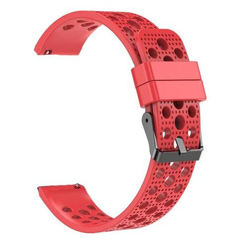 Спортивний ремінець з перфорацією Primo для годинника Samsung Galaxy Watch 3 41mm (SM-R850) - Red фото №4