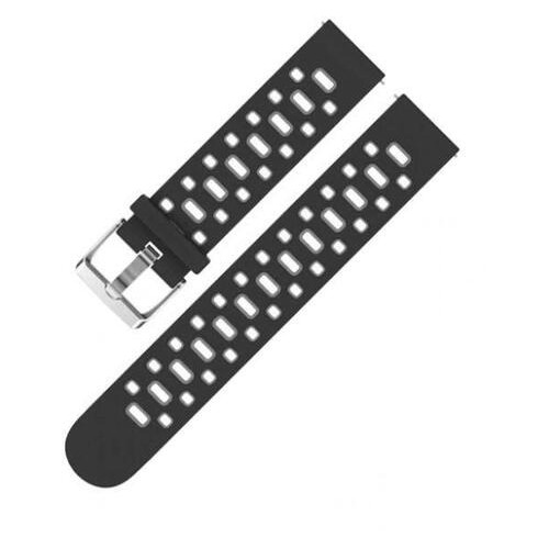 Спортивний ремінець Primo Perfor Classic для годинника Samsung Galaxy Watch 3 41mm (SM-R850) - Black&;Grey фото №2