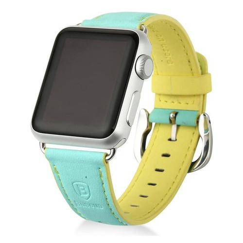 Ремінець Baseus Colorful зелений жовтий для Apple Watch 38/40 мм фото №1