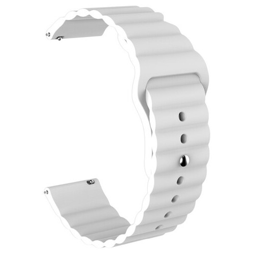 Ремінець BeWatch силіконовий 22мм універсальний для годинника LineS Білий фото №2
