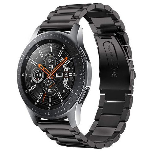 Ремінець BeWatch сталевий 20 мм для Samsung Galaxy Watch 42 мм Чорний (1110401) фото №2