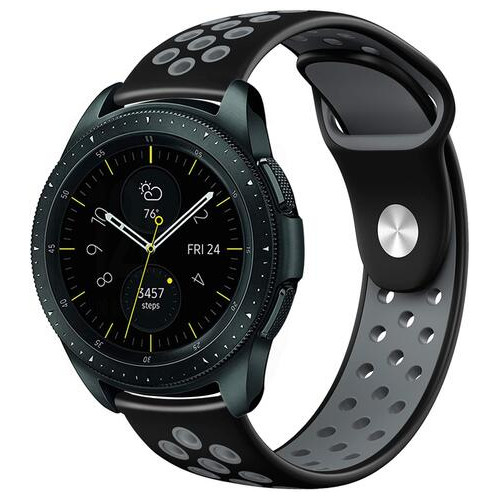 Ремінець BeWatch для смарт-годинника Samsung Active| Active 2 | Galaxy watch 42mm Black/Gray 20 мм (1010114) фото №3