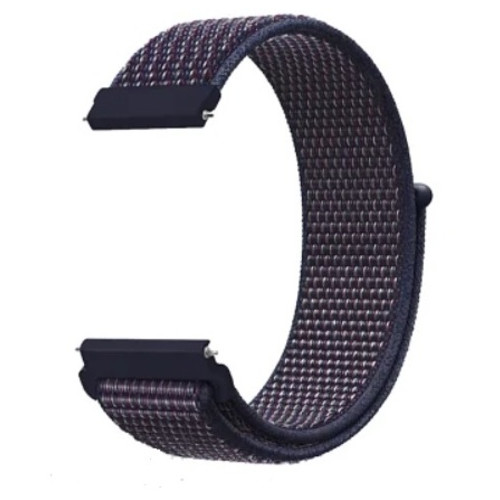 Ремінець BeWatch 20мм нейлоновий липучка універсальний для смарт годинника Фіолетовий (1011389) фото №1