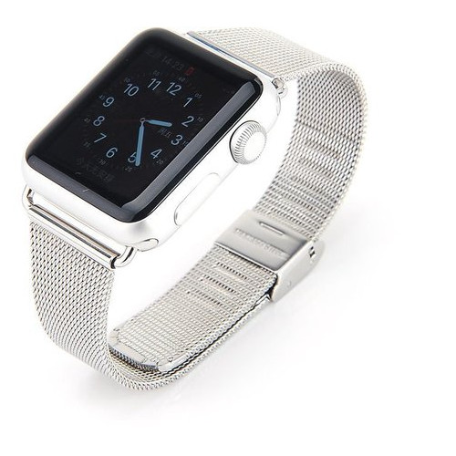 Ремінець для Apple Watch 42/44 мм - Coteetci W2 сріблястий фото №1