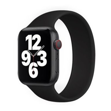 Силіконовий ремінець COTEetCI W58 чорний для Apple Watch 38/40mm (135) фото №1
