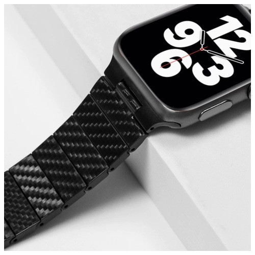 Ремінець Coteetci W76 Carbon Fiber Pattern чорний для Apple Watch 42/44/45/49mm (22008-BK) фото №2