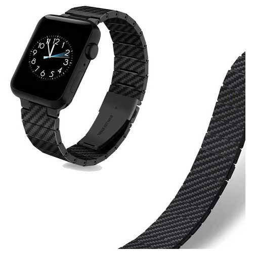 Ремінець Coteetci W76 Carbon Fiber Pattern чорний для Apple Watch 42/44/45/49mm (22008-BK) фото №6