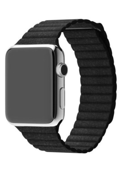Ремешок Apple Leather loop for Apple Watch 38/40mm Black (ll40black) фото №2