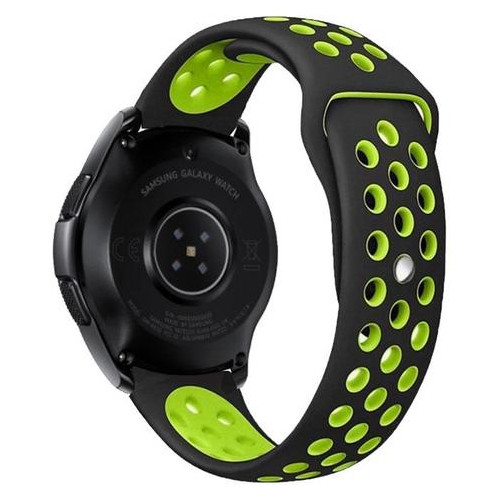 Спортивний ремінець Primo Perfor Sport для годинника Samsung Galaxy Watch 42 mm (SM-R810) - Black&;Green фото №2
