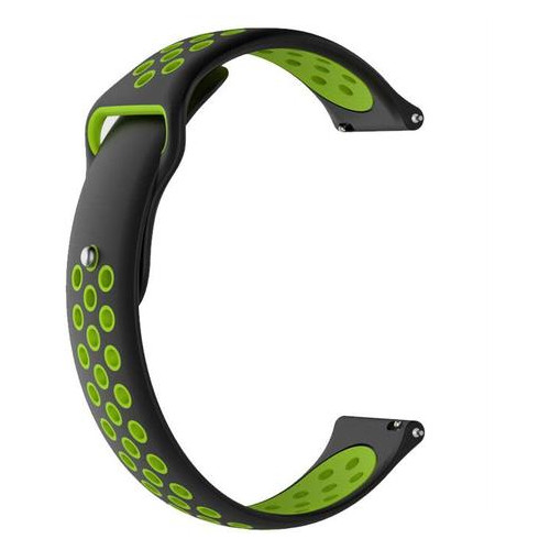 Спортивний ремінець Primo Perfor Sport для годинника Samsung Galaxy Watch 42 mm (SM-R810) - Black&;Green фото №5