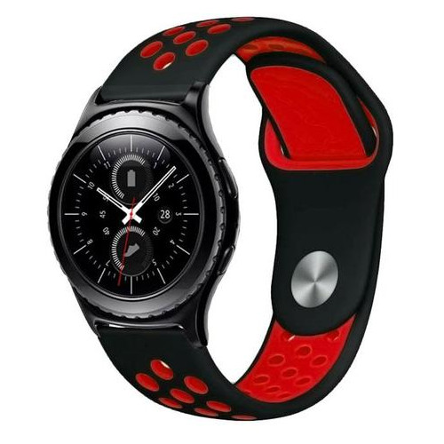 Спортивний ремінець Primo Perfor Sport для годинника Samsung Gear S2 Classic SM-R372 / R735 - Black&;Red фото №1