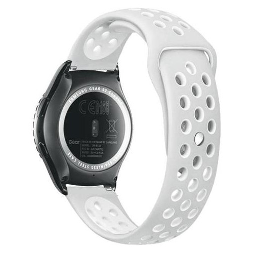 Спортивний ремінець Primo Perfor Sport для годинника Samsung Gear S2 Classic SM-R372 / R735 - Grey&;White фото №4