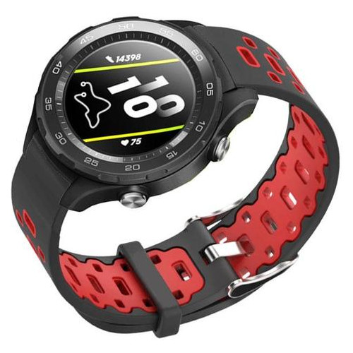 Спортивний ремінець Primo Perfor Classic для годинника Huawei Watch 2 - Black&;Red фото №3