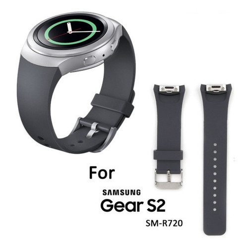 Силіконовий ремінець Primo для годинника Samsung Gear S2 Sports SM-R720 / SM-R730 Grey фото №1