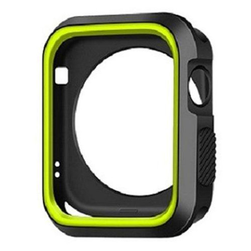 Силіконовий захисний корпус Primo для Apple Watch 42mm - Black / Yellow фото №3
