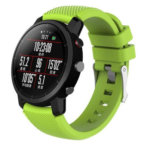 Силіконовий ремінець Primo для годинника Xiaomi Huami Amazfit SportWatch 2 / Amazfit Stratos - Light Green фото №2