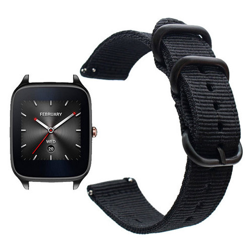 Нейлоновий ремінець Primo Traveller для годинника Asus ZenWatch 2 (WI501Q) - Black фото №4