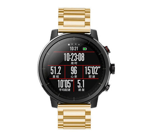 Металевий ремінець Primo для годинника Xiaomi Huami Amazfit SportWatch 2 / Amazfit Stratos - Gold фото №5