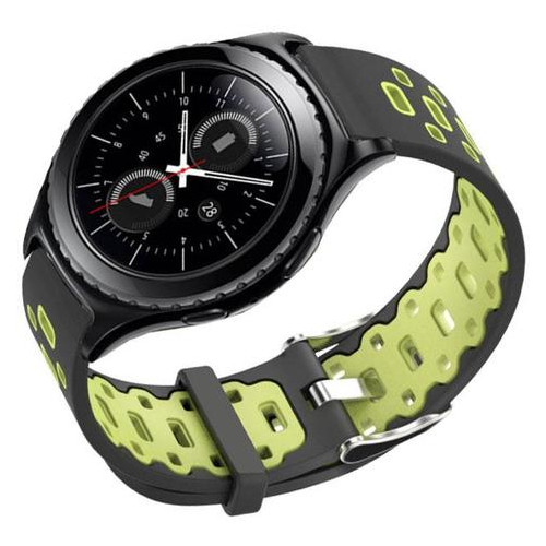 Спортивний ремінець Primo Perfor Classic для годинника Samsung Gear S2 Classic SM-R372 / R735 - Black&;Green фото №5