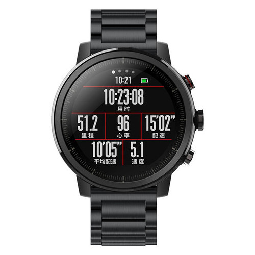 Металевий ремінець Primo для годинника Xiaomi Huami Amazfit SportWatch 2 / Amazfit Stratos - Black фото №4