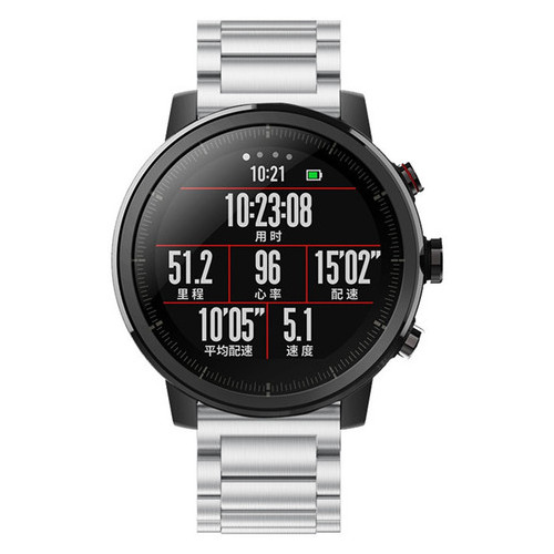 Металевий ремінець Primo для годинника Xiaomi Huami Amazfit SportWatch 2 / Amazfit Stratos - Silver фото №2