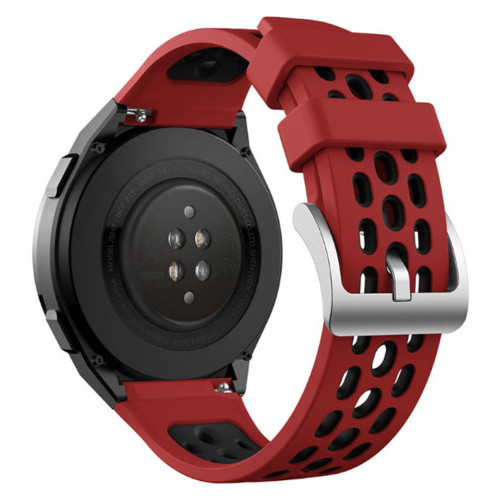 Силіконовий ремінець Primo Perfor Classiс для смарт годинника Huawei Watch GT 2e - Red/Black фото №3