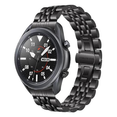 Металевий ремінець Primo Steel Link для годинника Samsung Galaxy Watch 3 45mm (SM-R840) - Black фото №3