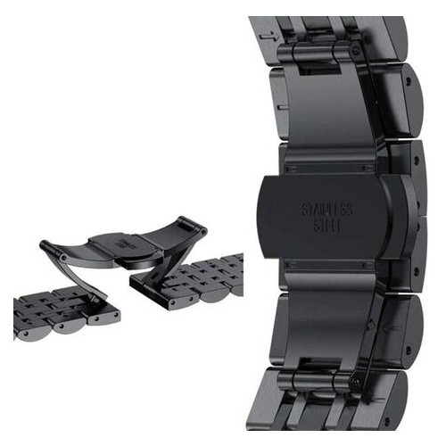 Металевий ремінець Primo Steel Link для годинника Samsung Galaxy Watch 3 45mm (SM-R840) - Black фото №5