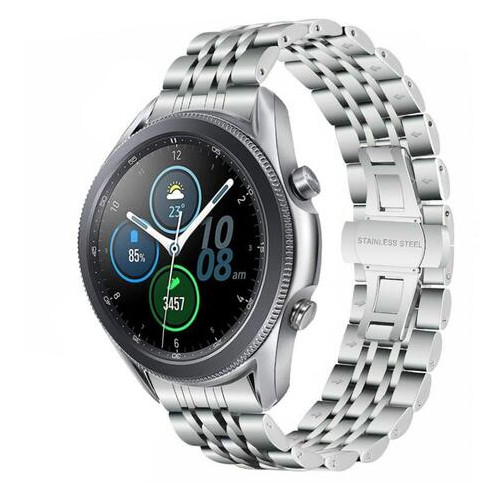Металевий ремінець Primo Steel Link для годинника Samsung Galaxy Watch 3 45mm (SM-R840) - Silver фото №1