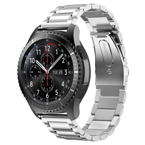 Металевий ремінець Primo для годинника Samsung Gear S3 Classic R770 / Frontier RM760 - Silver фото №1