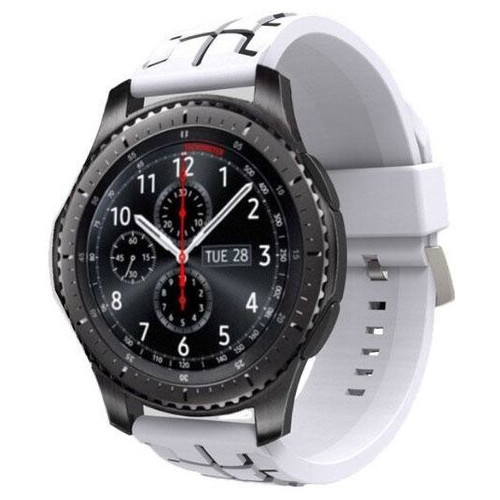 Силіконовий ремінець Primo Splint для годинника Samsung Gear S3 Classic SMR770 / Frontier RM760 White&Black фото №1