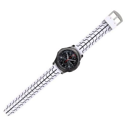 Силіконовий ремінець Primo Splint для годинника Samsung Gear S3 Classic SMR770 / Frontier RM760 White&Black фото №3