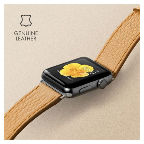 Ремінець Laut Leather Milano Apple Watch 38/40 мм Ochre (LAUT_AWS_ML_BR) фото №5