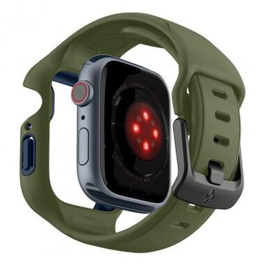 Чохол та ремінець 2в1 Spigen Apple Watch 45mm Liquid Air Pro Moss Green (ACS04408) фото №3