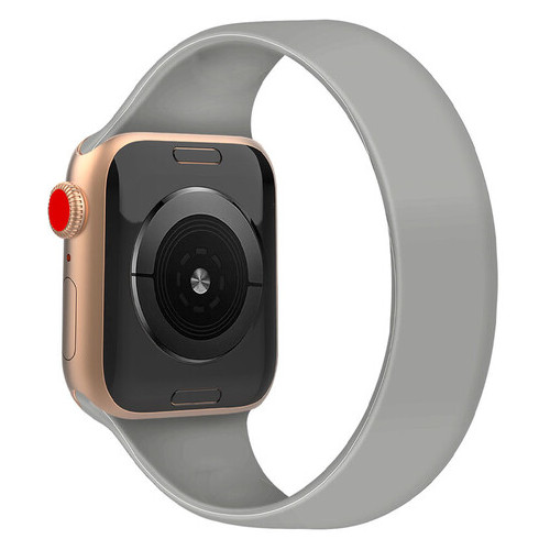 Ремінець Epik Solo Loop для Apple watch 42mm/44mm 150mm (5) Сірий / Mist Blue фото №1