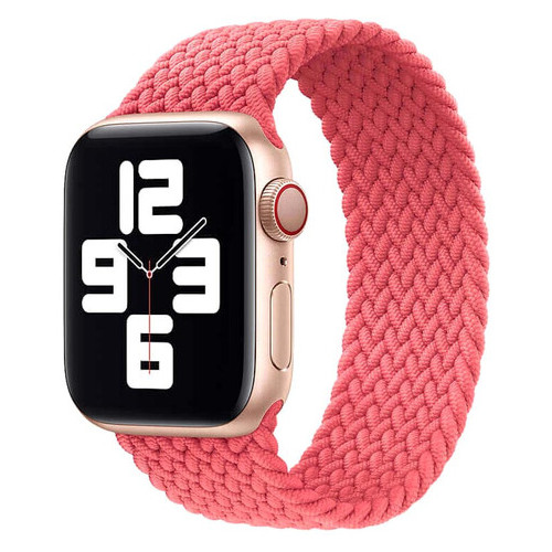 Ремінець Epik Braided Solo Loop Apple watch 42mm/44mm 165mm Рожевий фото №1