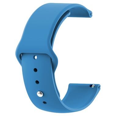 Силіконовий ремінець BeCover Samsung Galaxy (20mm)/Watch 5/ Watch 4 40/44mm/Watch 4 Classic 42mm/Watch Active/Active 2 40/44mm/Watch 3 41mm/Gear S2/Classic/Gear Sport Light Blue (710498) фото №1