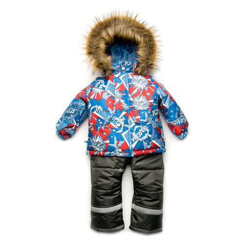 Зимовий дитячий костюм із мембранної тканини для хлопчика Модний карапуз 03-00740_sinij-print фото №1
