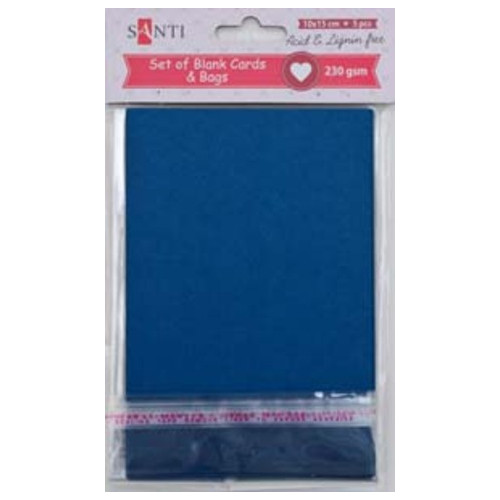 Набір заготовок для листівок Santi 10x15 см Темно-синій 5 шт (952268) фото №13