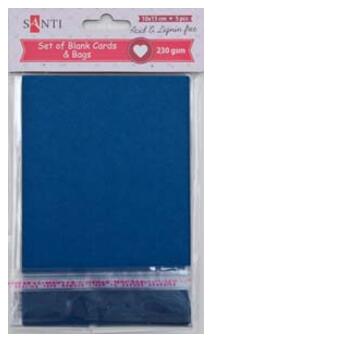 Набір заготовок для листівок Santi 10x15 см Темно-синій 5 шт (952268) фото №4