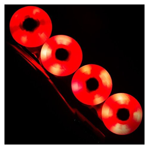 Колесо для роликов светящиеся Flying Eagle Lazerwheelz-Sparkle красные 80 mm фото №2