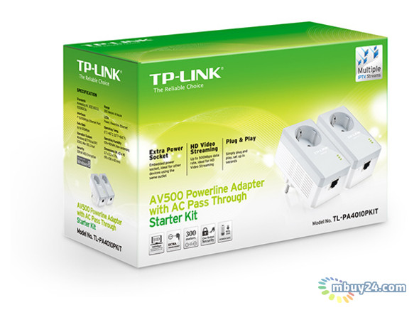 Комплект адаптерів TP-Link PowerLine TL-PA4010PKIT фото №2