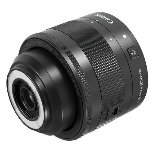 Об'єктив Canon EF-M 28mm F3.5 Macro IS STM вбудований світлодіод фото №1