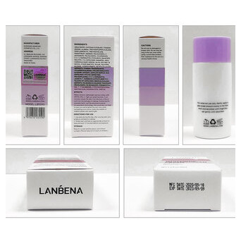 Сонцезахисний крем, що відбілює, Lanbena Whitening UV Sunscreen Cream SPF 50 /PA    40мл Purple фото №7